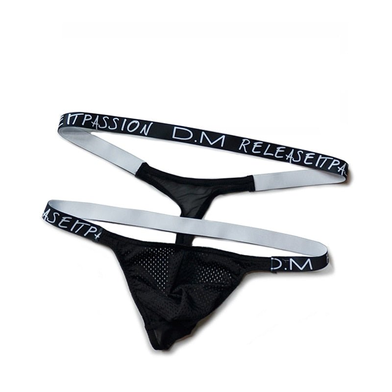 DM Double Banded Mesh Thong | dmunderwear detail image 2
