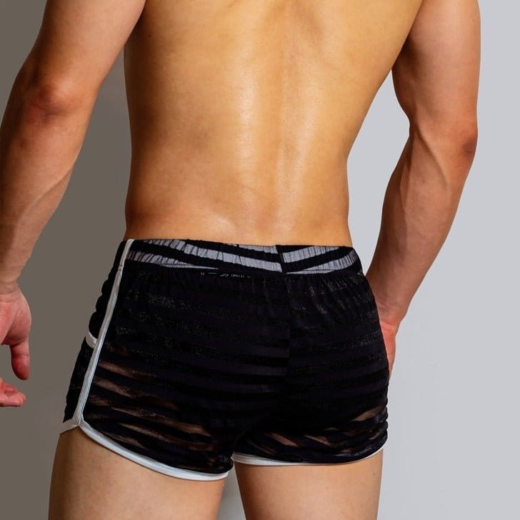 DM Striped Mesh Running Shorts | dmunderwear detail image 2