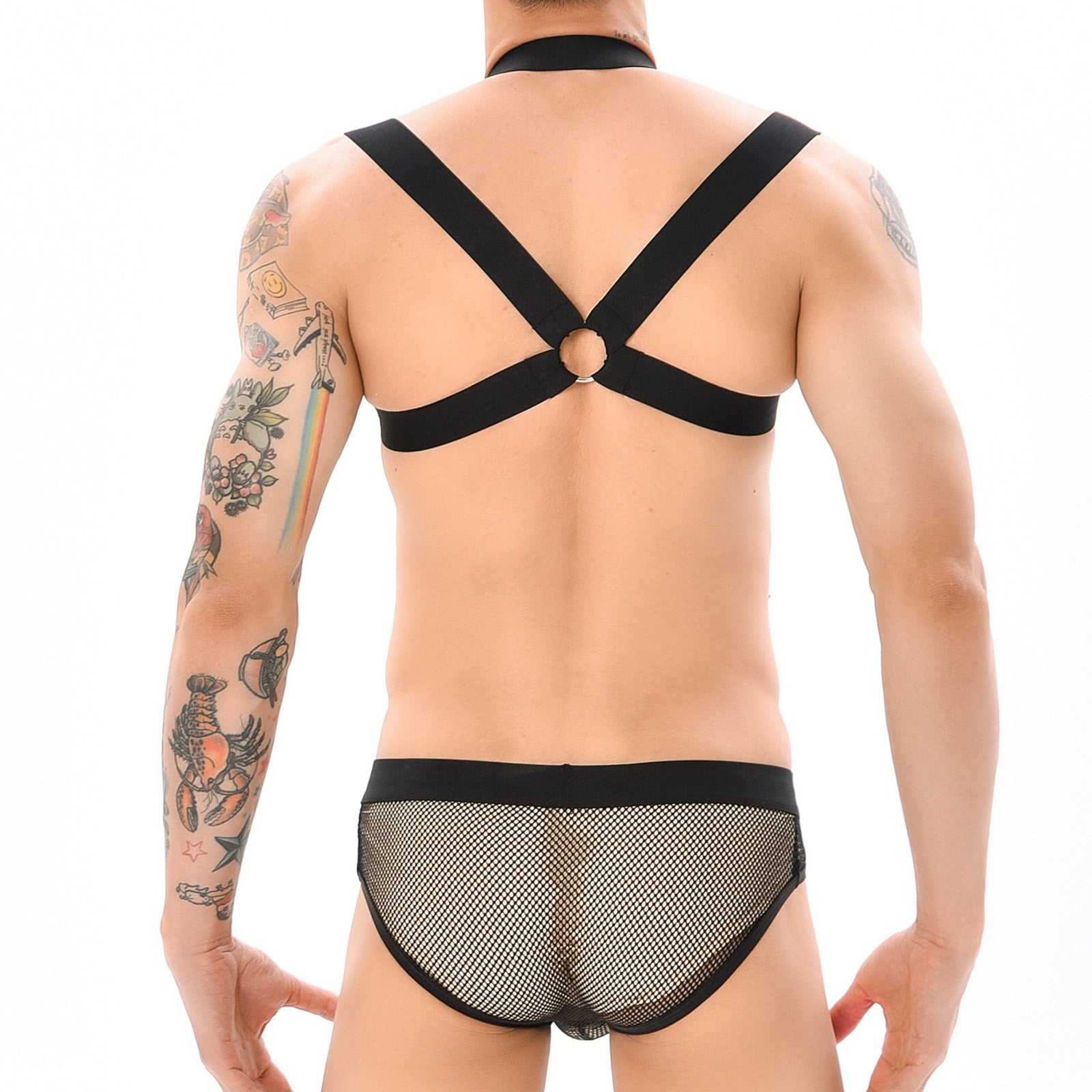 Erotic Mesh Harness + Underwear Outfit | dmunderwear detail image 5