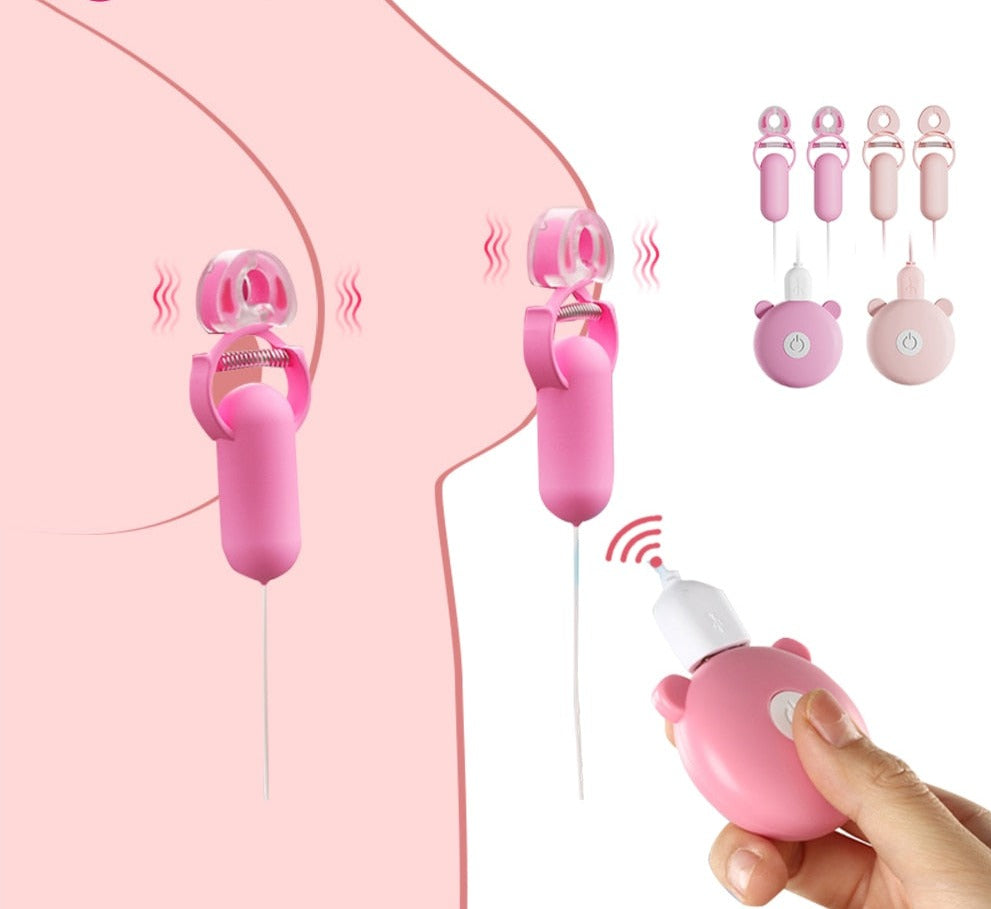 Euphoric Embrace Electric Nipple Clamp Vibrator | dmunderwear detail image 1
