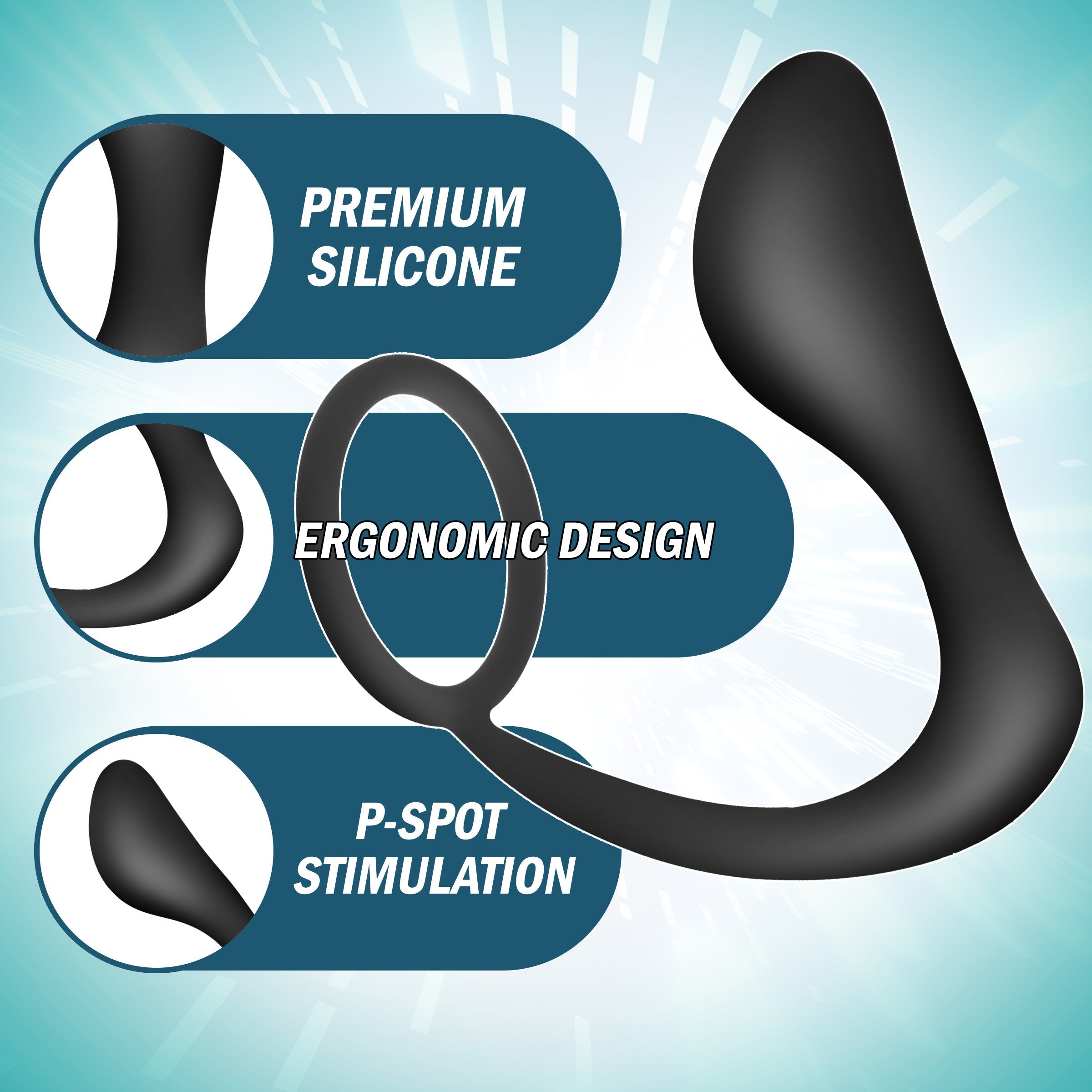 Explorer II Prostate Stimulator and Cock Ring | dmunderwear product image 3