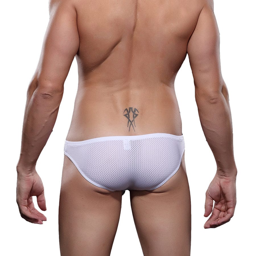 Exposed Bulging Mesh Briefs | dmunderwear detail image 9