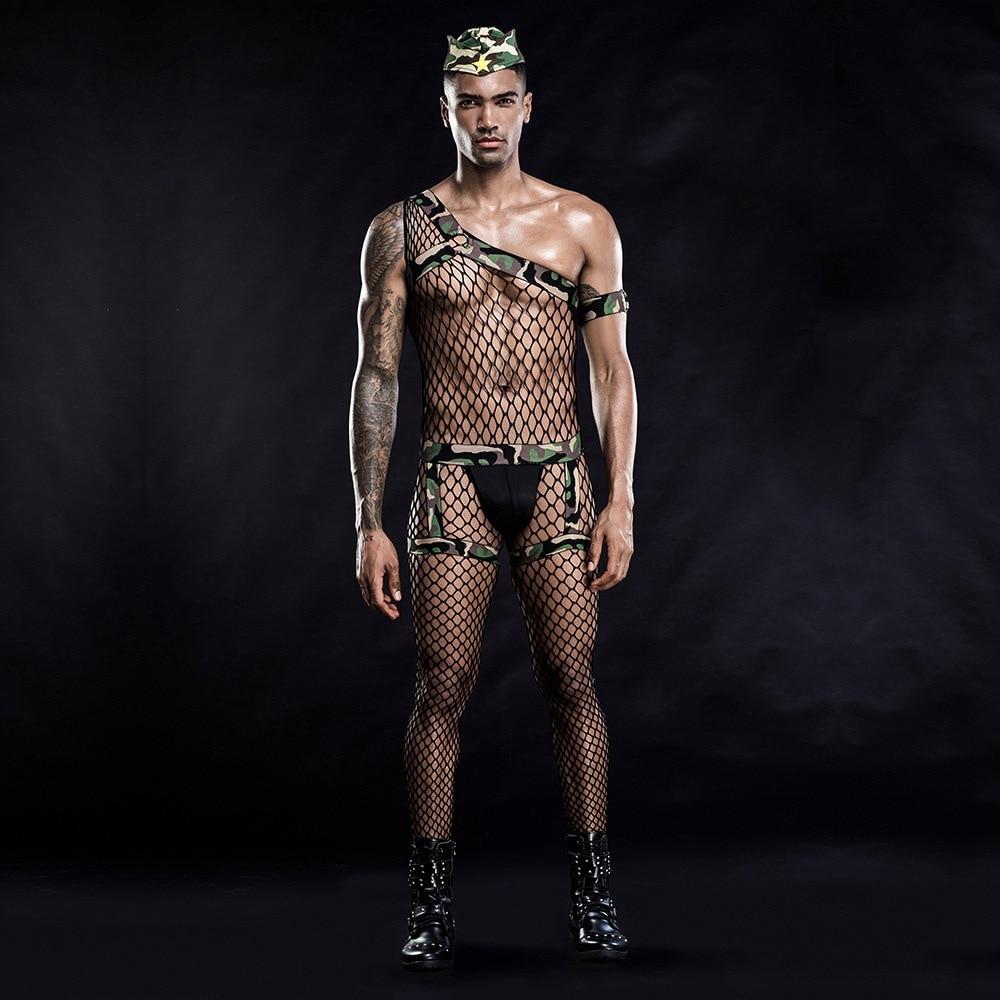 Fishnet Camo Army Costume | dmunderwear product image 3