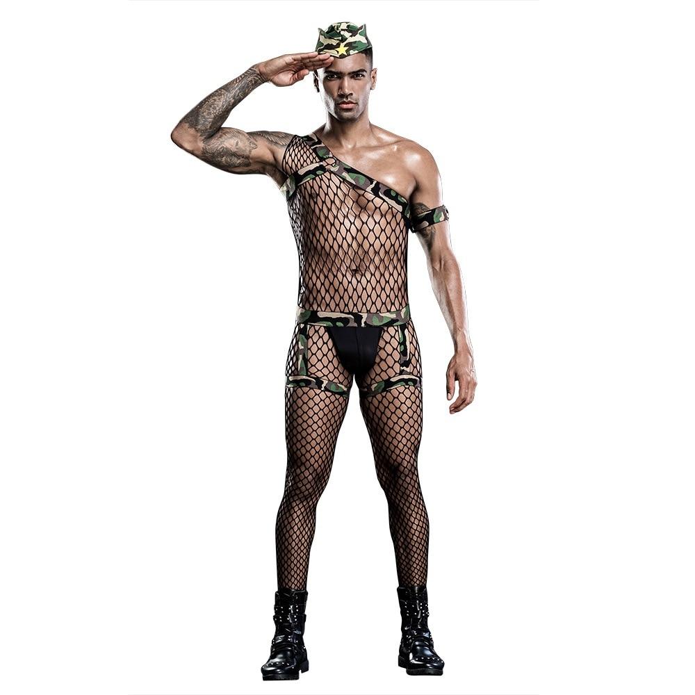 Fishnet Camo Army Costume | dmunderwear product image 4