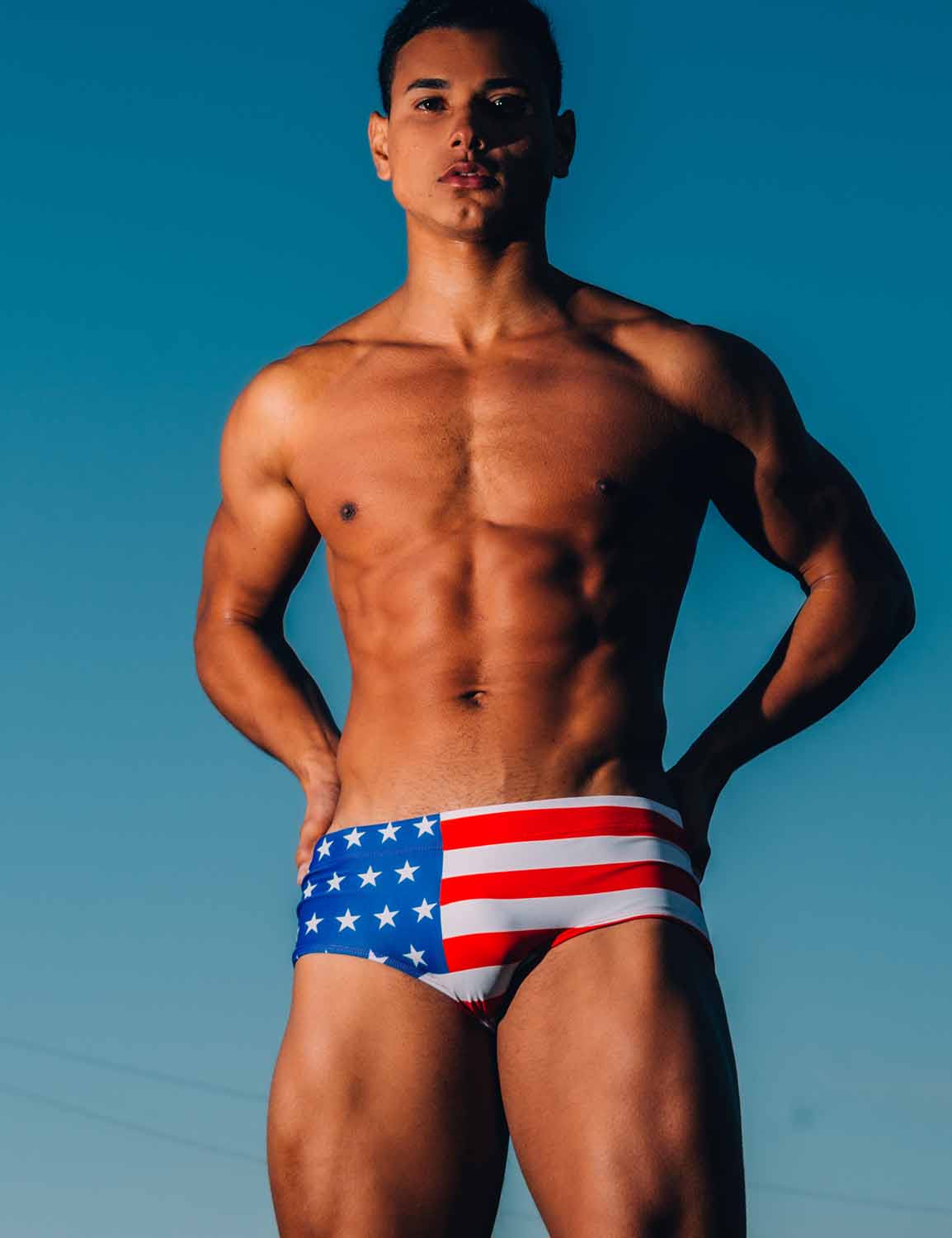 Flag Boxer Brief Swimwear 00802 | dmunderwear variant image