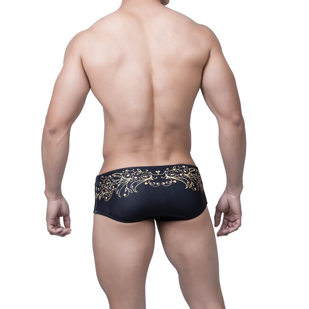 Fleur de Lis Square Cut Swim Trunks | dmunderwear product image 3