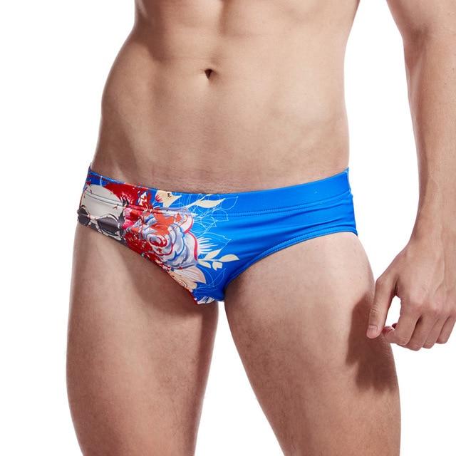 Floral Skull Swim Briefs | dmunderwear detail image 1