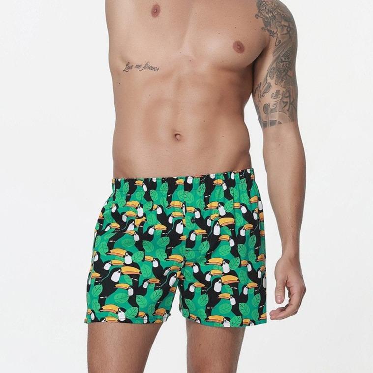 Green Toucan Graphic Boxers | dmunderwear product image 3