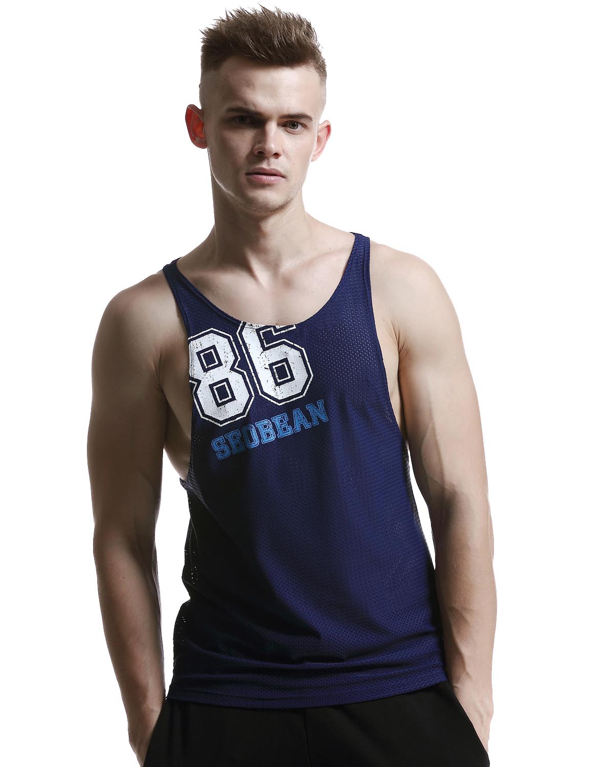 Gym Mesh Tank Tops Fitness Sleeveless Shirts 60701 | dmunderwear variant image