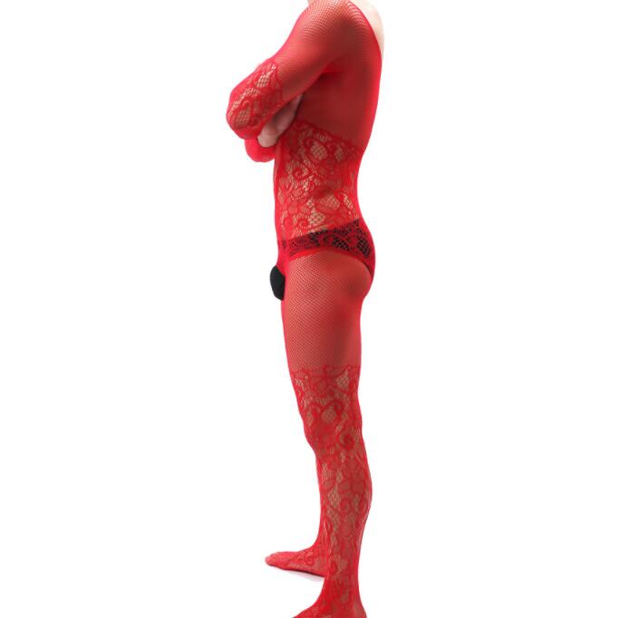 Holiday Lace and Fishnet Bodysuit | dmunderwear detail image 2