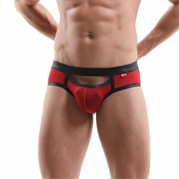 ORVLS Hollow Front Mesh Jock Briefs | dmunderwear detail image 1