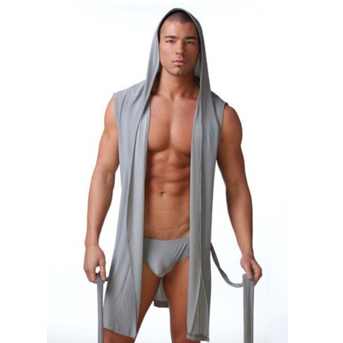 Hooded Muscle Robe | dmunderwear detail image 1