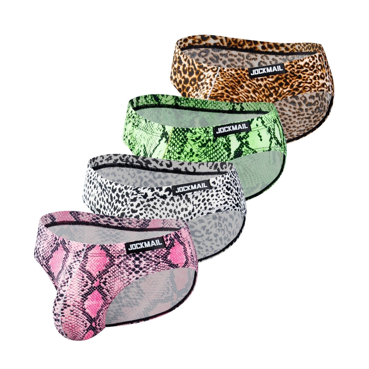 ORVLS Jockmail Animal Print Briefs 4-Pack | dmunderwear variant image