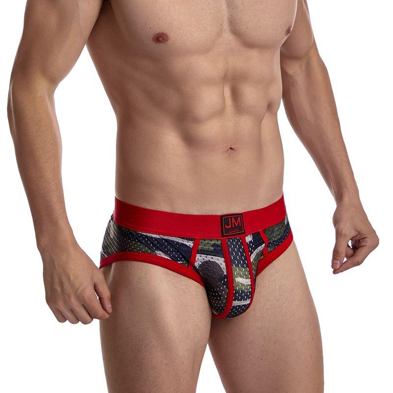 Jockmail Mesh Camo Briefs | dmunderwear detail image 12