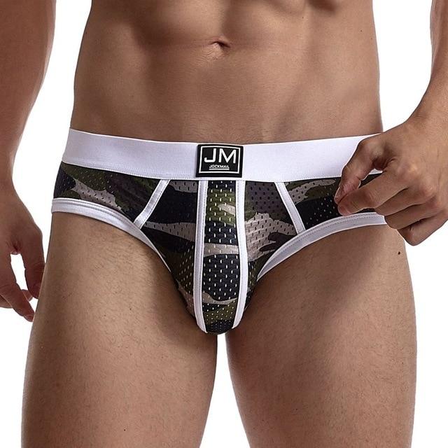 Jockmail Mesh Camo Briefs | dmunderwear detail image 9