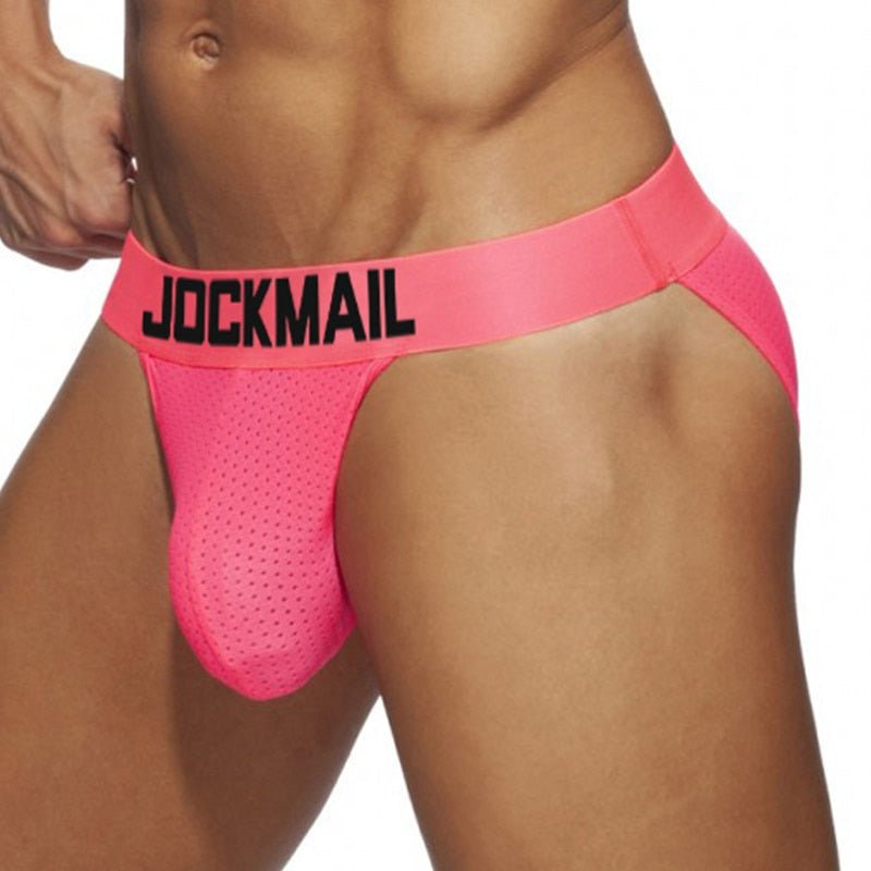 ORVLS Jockmail Neon Mesh Sport Brief | dmunderwear detail image 1
