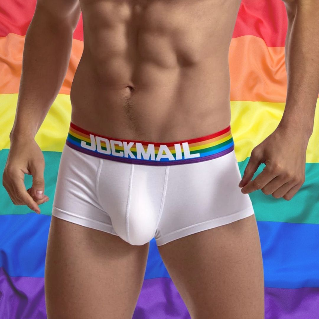 Jockmail Pride Gay Boxer Briefs | dmunderwear detail image 1