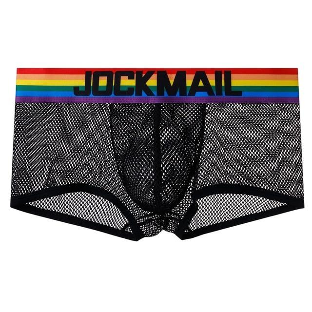 Jockmail Rainbow Band Mesh Boxer Briefs | dmunderwear variant image