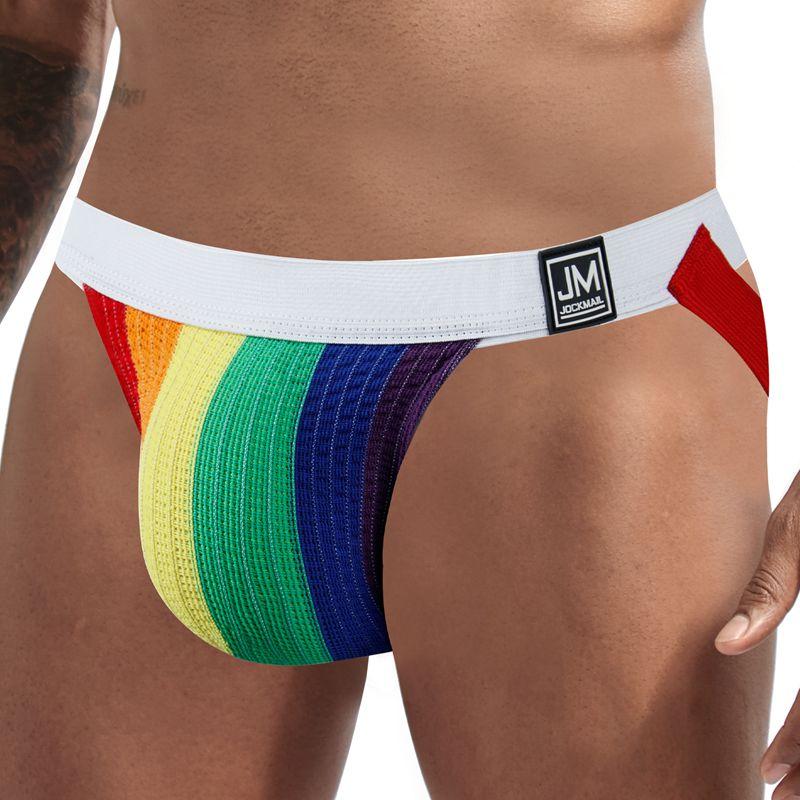 Jockmail Rainbow Jockstrap | dmunderwear detail image 1