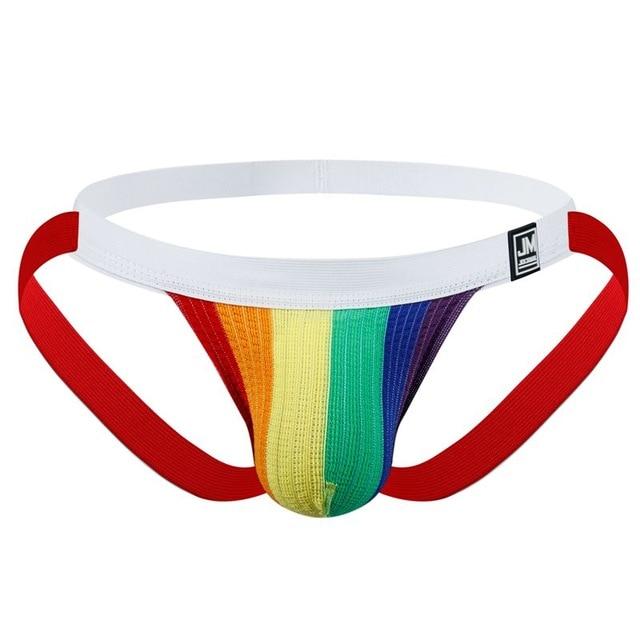 Jockmail Rainbow Jockstrap | dmunderwear detail image 5