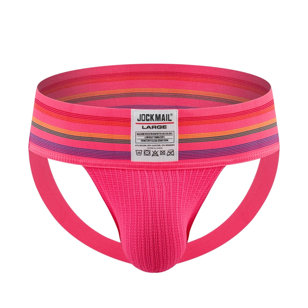Jockmail Rainbow Pride Supporter Jockstrap | dmunderwear detail image 5