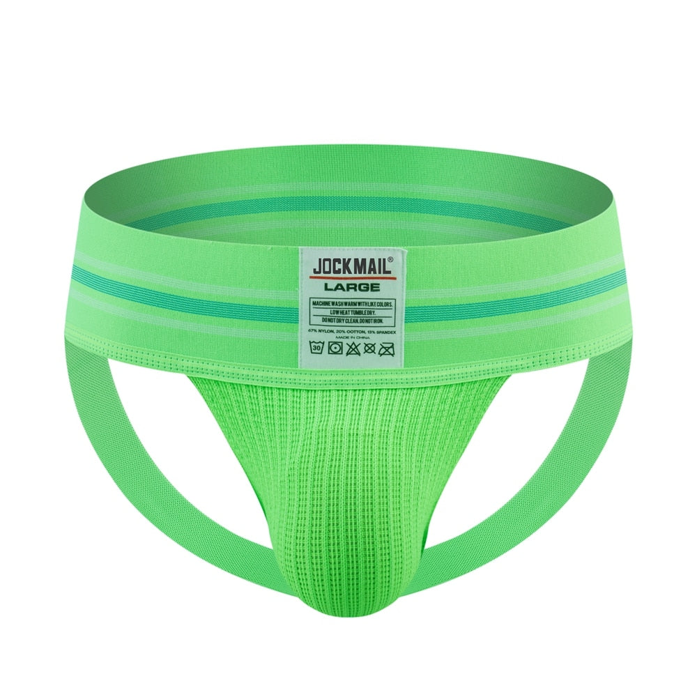 JOCKMAIL Rainbow Wide Waistband Athletic Jockstrap | dmunderwear detail image 5