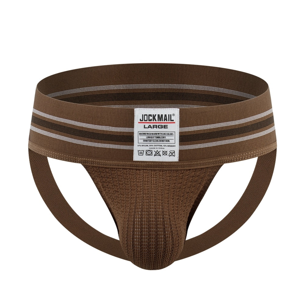 JOCKMAIL Rainbow Wide Waistband Athletic Jockstrap | dmunderwear detail image 8
