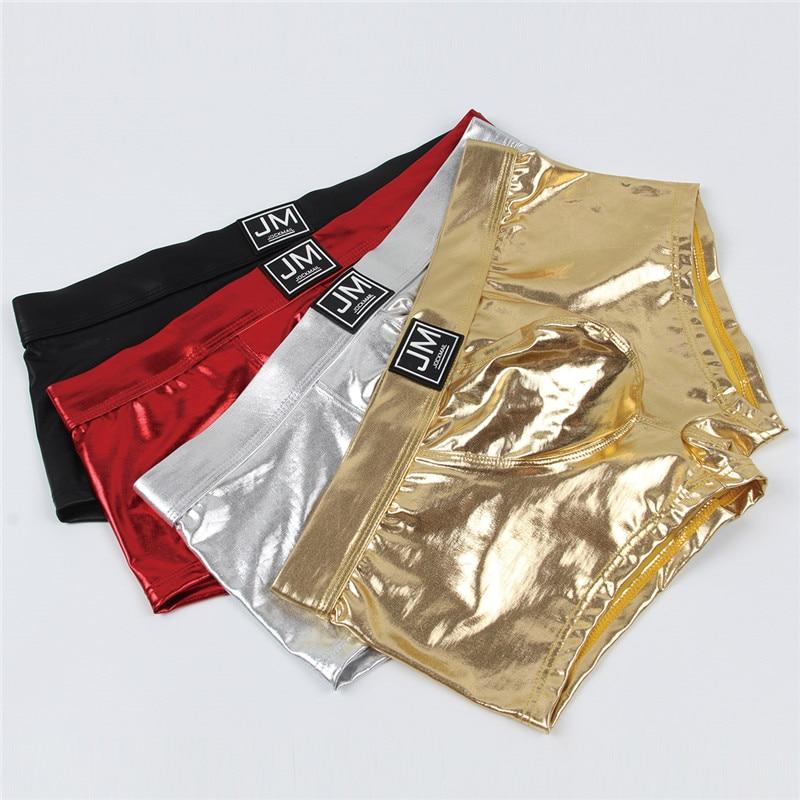 Jockmail Shiny PU Leather Boxers | dmunderwear detail image 1