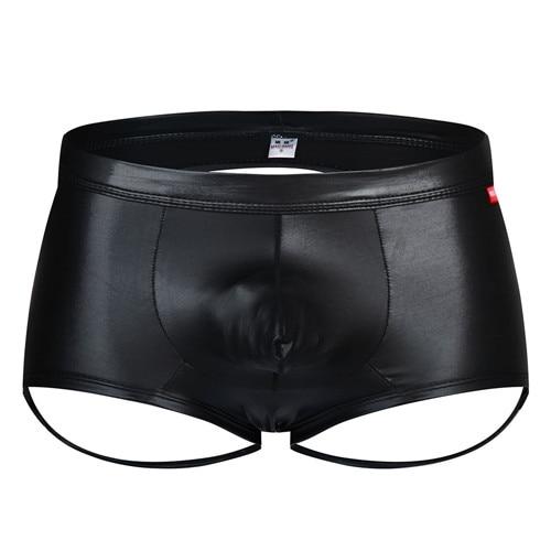 Kinky Backless Leather Boxers | dmunderwear product image 2