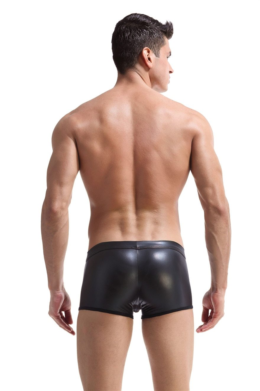 Kinky Transparent Leather Boxers | dmunderwear detail image 1