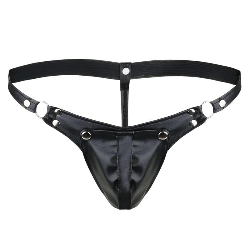 Leather Pop Thong | dmunderwear variant image