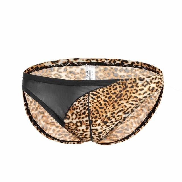 Leopard Print Side Mesh Briefs | dmunderwear detail image 2
