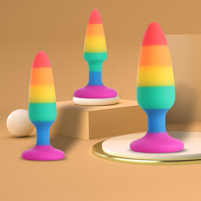 LGBT Rainbow Butt Plug | dmunderwear detail image 1