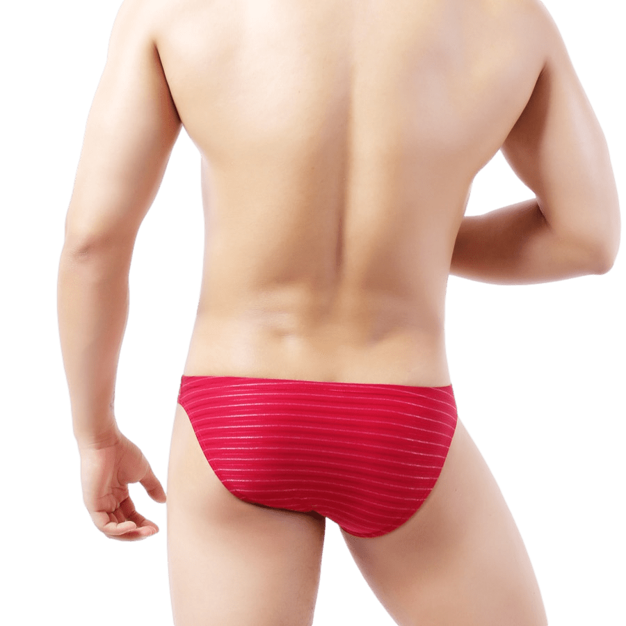 Light Striped Bulge Briefs | dmunderwear detail image 7