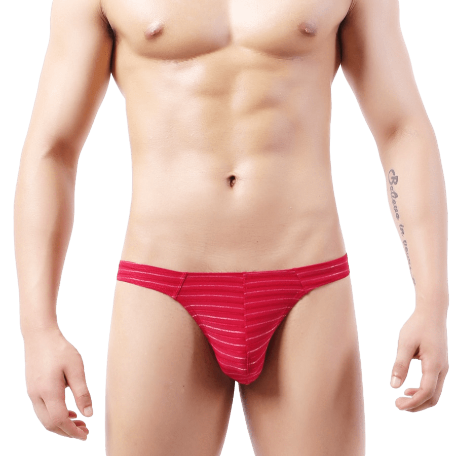 Light Striped Thong | dmunderwear detail image 7
