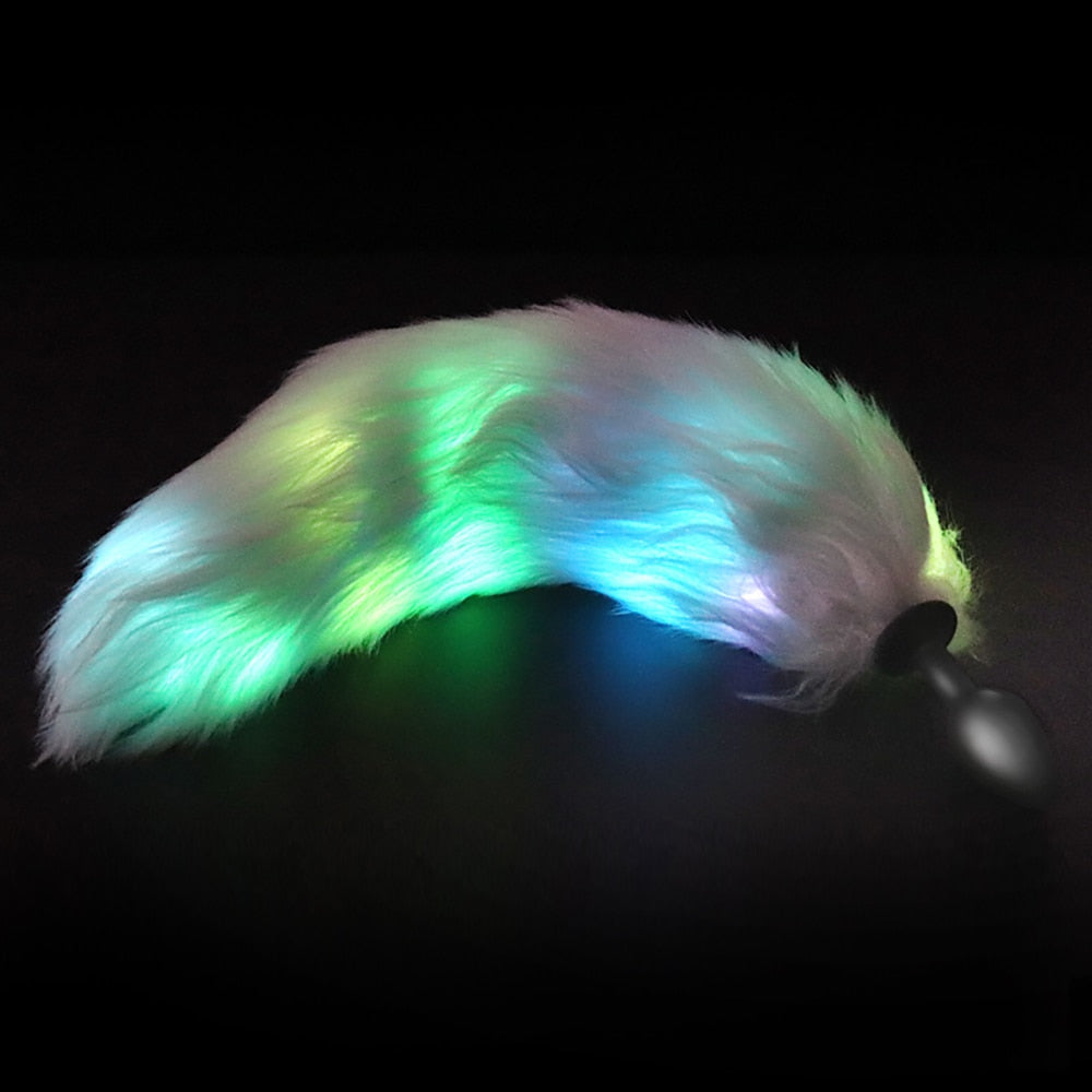 Light Up Furry Butt Plug | dmunderwear detail image 1