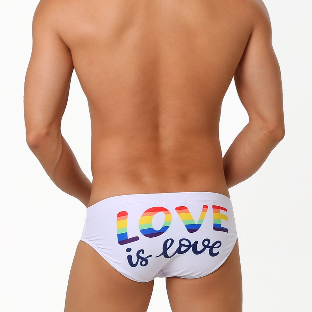 Love Is Love Swim Briefs | dmunderwear detail image 1