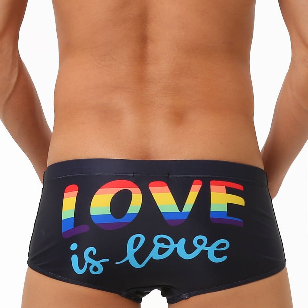 ORVLS Love is Love Swim Trunks | dmunderwear detail image 1