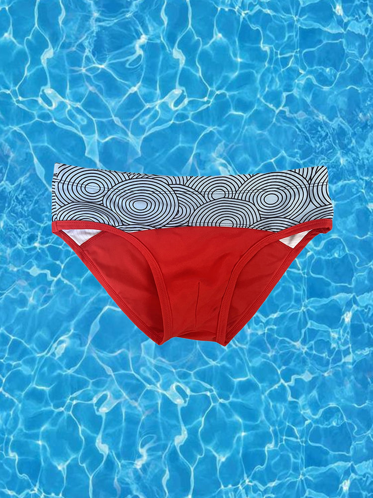 Men's 3D Pouch Low-Rise Sexy Swim Brief | dmunderwear detail image 1