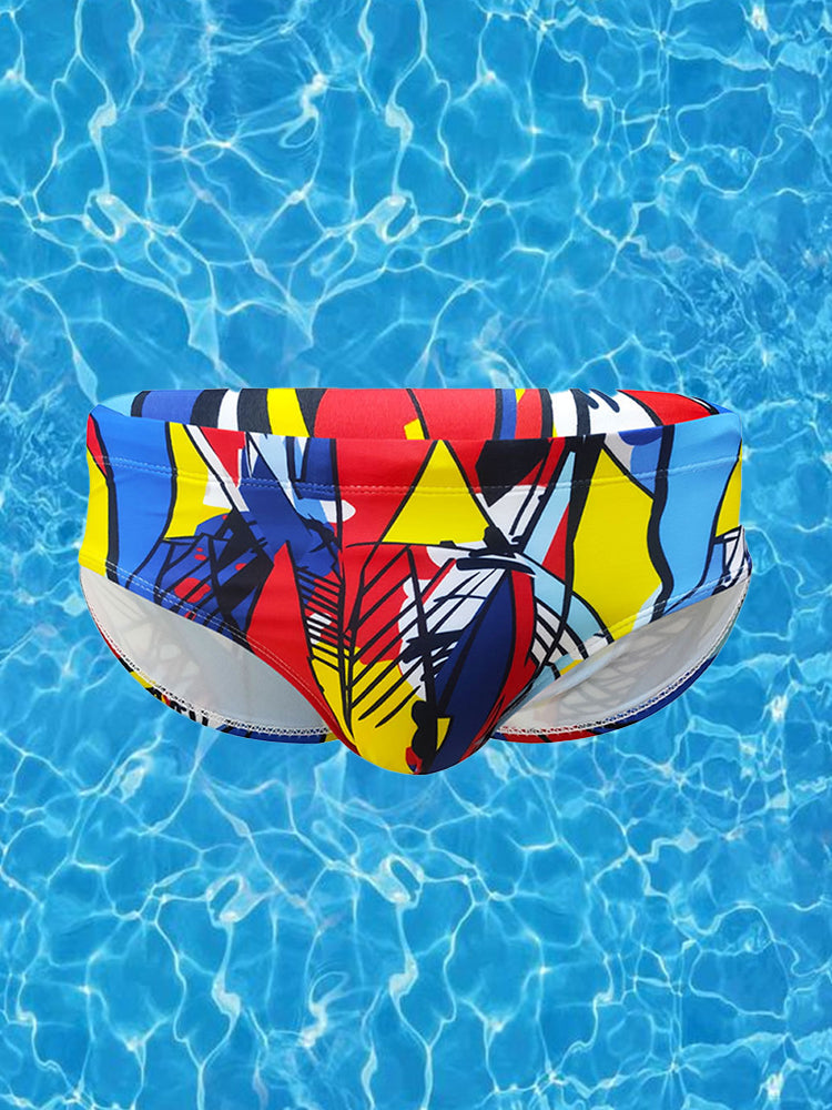 Men's 3D Pouch Sexy Quick-Dry Swim Briefs | dmunderwear detail image 1