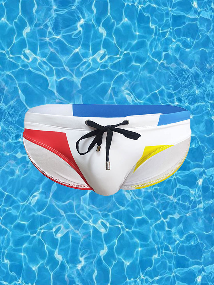 Men's 3D Pouch With Pad Beach Swim Briefs | dmunderwear detail image 1