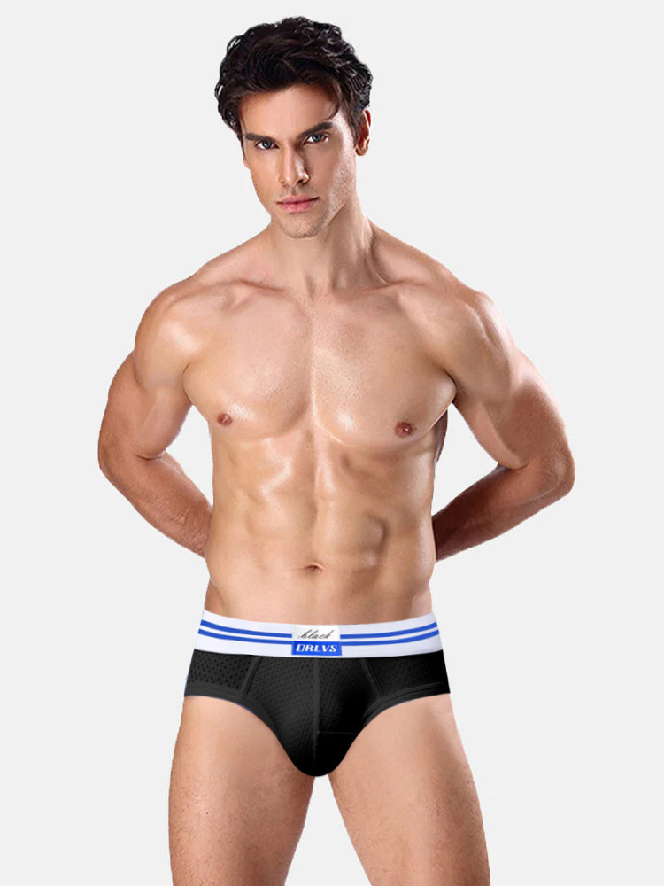 Men's Air Mesh Supportive Fit Seamless Comfort Briefs | dmunderwear detail image 1