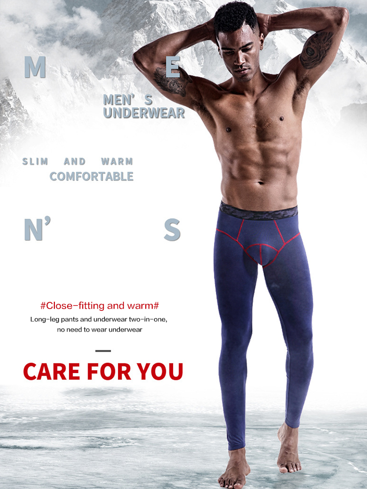 Men's Autumn Johns Underwear 2 in 1 Design Warm Polyester Tights | dmunderwear detail image 3