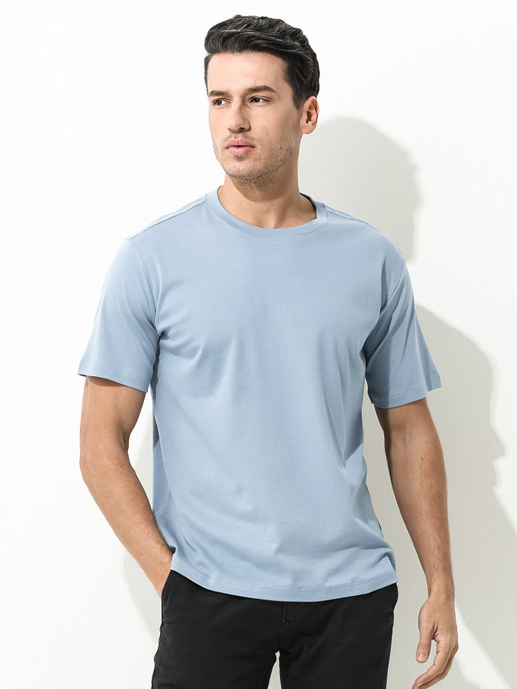 Men's Casual Anti-Bacterial Versatile Round-Neck T-Shirt | dmunderwear detail image 1