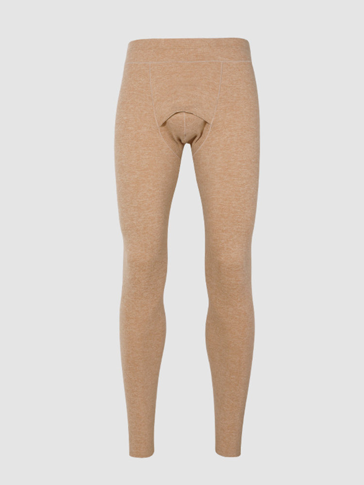 Men's Double-Sided Fleece Thickened Antibacterial Cotton Base Layer Thermal Bottoms | dmunderwear detail image 1