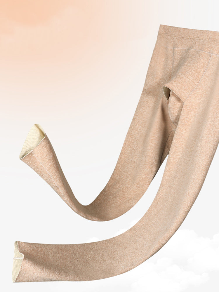 Men's Double-Sided Fleece Thickened Antibacterial Cotton Base Layer Thermal Bottoms | dmunderwear detail image 10