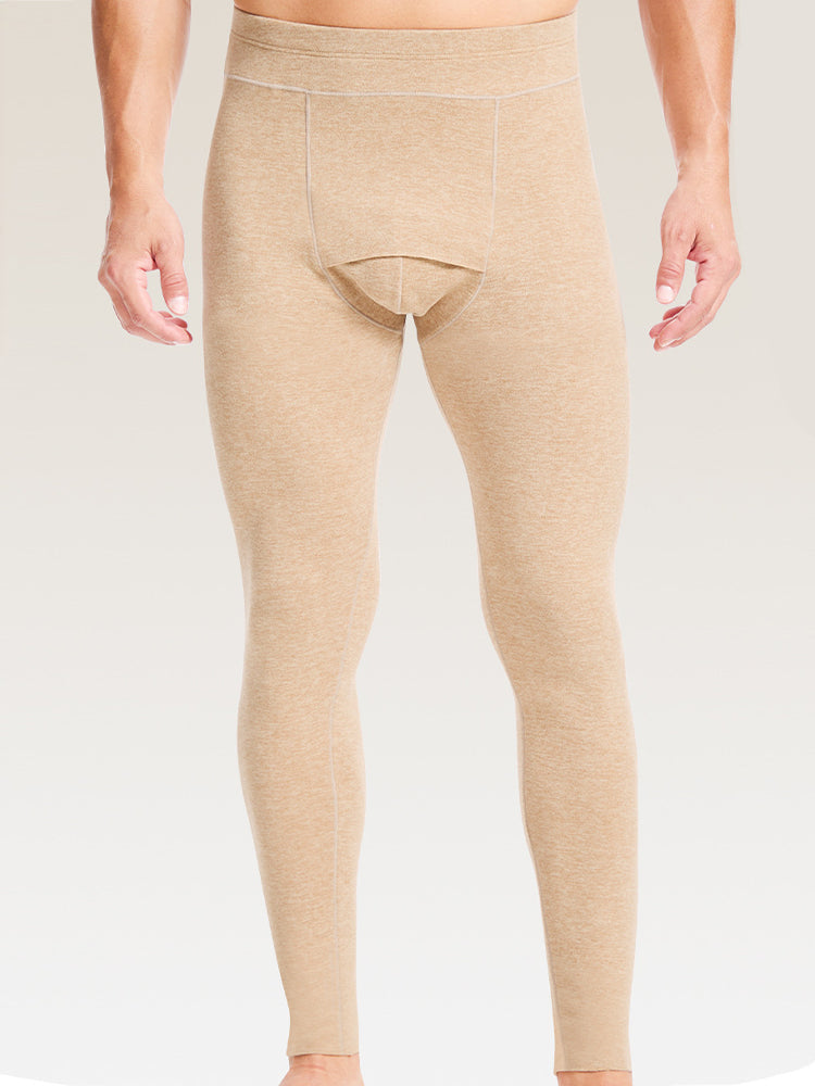 Men's Double-Sided Fleece Thickened Antibacterial Cotton Base Layer Thermal Bottoms | dmunderwear detail image 11