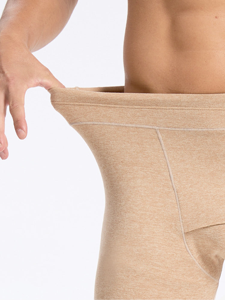 Men's Double-Sided Fleece Thickened Antibacterial Cotton Base Layer Thermal Bottoms | dmunderwear detail image 5