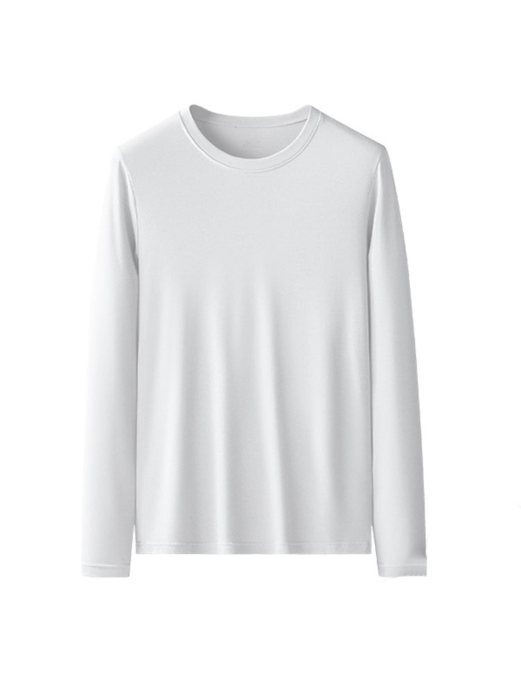 Men's Double-sided Modal Long-sleeved Solid Color T-shirt | dmunderwear variant image