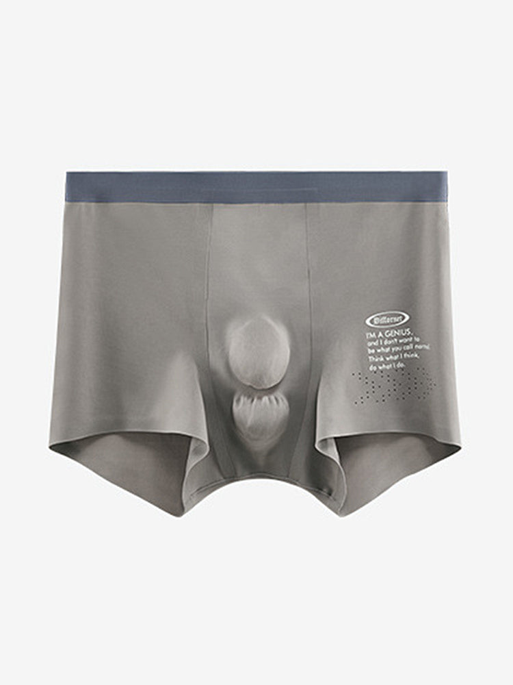 Men's Dual-Raised Support Seamless Solid Color Trunks | dmunderwear variant image